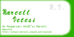 marcell vetesi business card